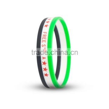 2017 Syria flag Cheap Custom Silicone Bracelet Fashion silicone wristband rubber bracelets