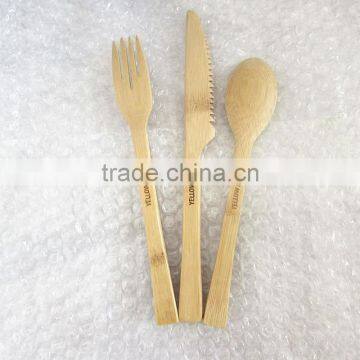 disposible bamboo flatware set