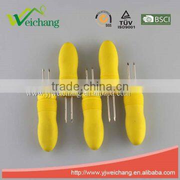 WCJ537 Hot sell 6 PCS CORN HOLDER SET with PP handle good quality