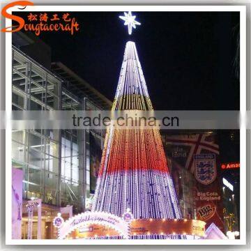 Chinese Factory Hot Sale Giant Artificial Led Christmas Tree Ornament Decoration Colorful Lighting Tree Outdoor