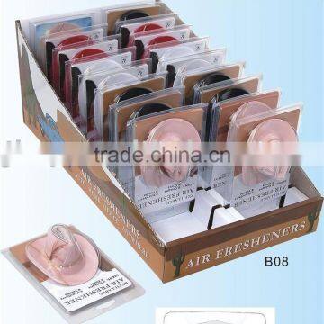 cute hat, cowboy hat air freshener with display box packaging