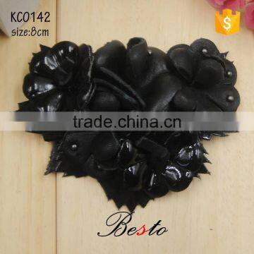 Elegant handmade black shoe flower for women shoes