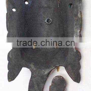 Hand Crafted Wooden Mask of Hindu Lord Ganesh Wall Hanging Made In Nepal photo-4