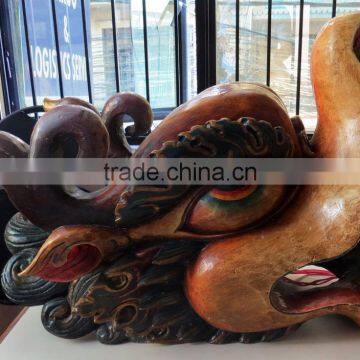 Dragon Mask Wall Hanging Decor Handmade in Nepal photo-2