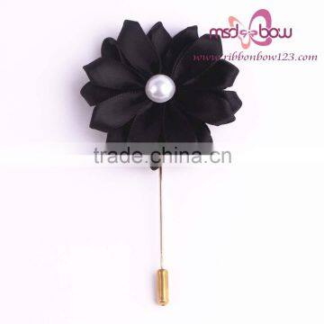 Eye-catching Artificial Flower Satin Brooch for Garment Decoration photo-3