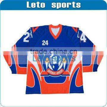 sublimation printing hockey jersey