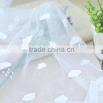 white organza embroidery lace fabric