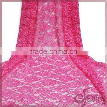 the new arrival high quality cord lace in azalea color for fashion dress