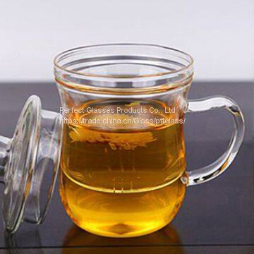 Glass Cup Kungfu Tea Cup Three Part Glass Cup Filter Glass Cup Coffee Cup Milk Cup Juice Cup for Hotel and Resturant photo-3
