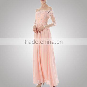 Latest Design Fashionable Preppy Style Evening Dress Long Sleeve Women For Youth photo-3