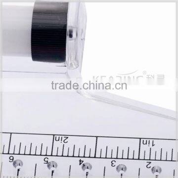 Kearing Transparent Plastic Parallel Rolling Ruler Measuring Tool Engineer Scale Ruler 30 cm & 12'' With Protractor Math#MPR30 photo-6