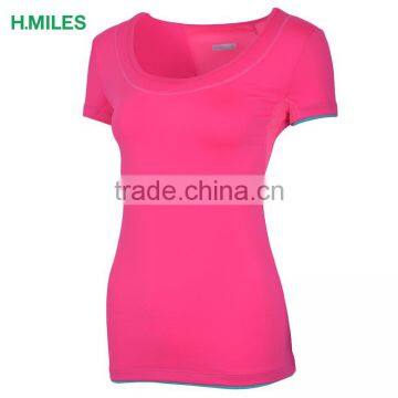 2017 Cool dry women Workout short sleeve Women sport top Yoga running t shirt