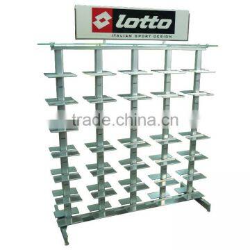 Silver Double Side Oval Tube Sport Shoe Shope Store Display Stand photo-4