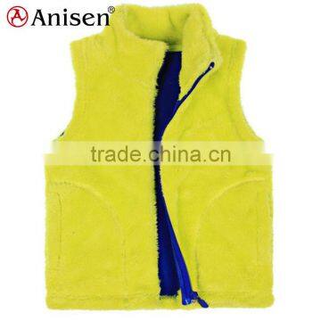 china supplier custom fur lined fleece men vest