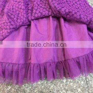 Girls' Stocklots Latest Designs Purple Fancy Party Dress photo-4