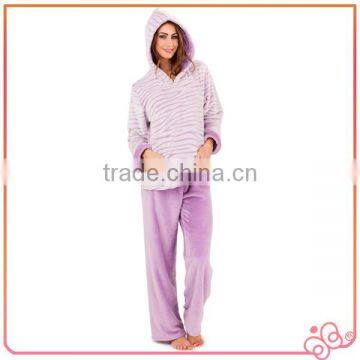 Winter Womens Fleece Lounge Pants+ Pullover Ladies Pyjama Set photo-2