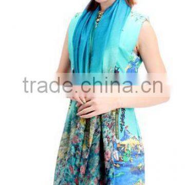 Fashion Women Chiffon Scarf Floral Print Drive Travel Shawl Beach Style Slik Wrap Pashmina photo-4