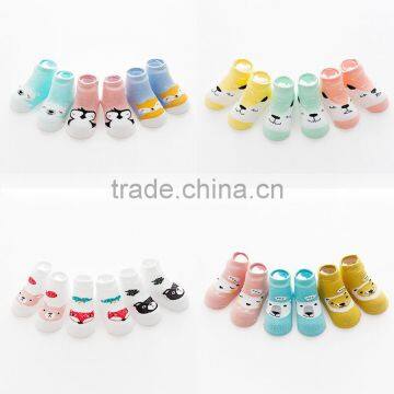 S33242W Comfortable Baby Cartoon Socks Toddler Booties Anti-slip Kids Causual Sock photo-5