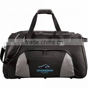 Excel 26" Wheeled Travel Duffel Bag - Features a Hideaway Wheeled System With a 14" Telescoping Handle and Comes With Your Logo. photo-3