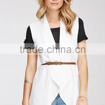 Fully Lined Sleeveless Longline Women Vest Lightweight Vest 2015 photo-2