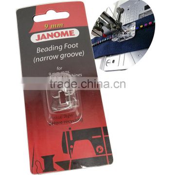 Beading Foot Narrow Groove For Janome MC9900,MC12000,15000 9mm Max.Stitch Width Machines 202097006