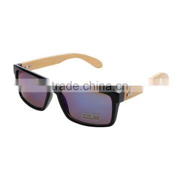 2017 Made In China Wholesale Blue Violet Natural PC & Bamboo Sunglasses For Men