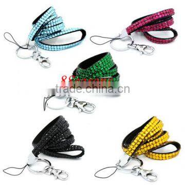 Mixed Acrylic Strap Lanyard For ID Card /Mobile Phone With Lobster Clasp Key Ring 44cm