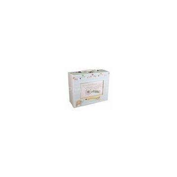 CCNB / Grey Chip Board Cardboard Suitcase Box For Packaging Book With Handle