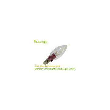 Epistar Red Point Shaped Led Candle Lamp E14 / B15 / E17 SMD 2835 3watt