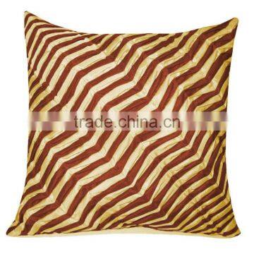 BROWN & GOLD STYLISH CUSHION COVER