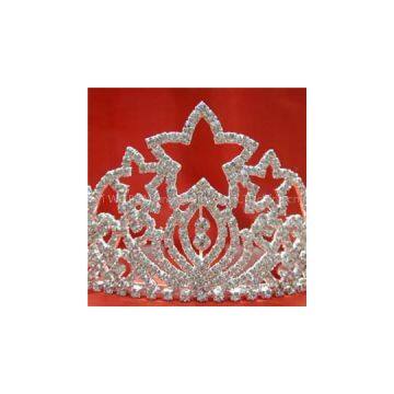 Pageant Tiara Rhinestones Crystal Headband Pageant Princess Crown