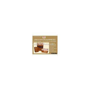 Set of 3 willow laundry hamper basket set, laundry basket.