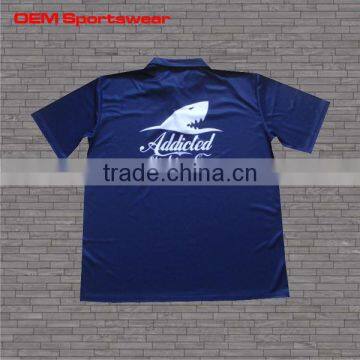 Navy full dye sublimation dry fit short sleeve fishing jerseys