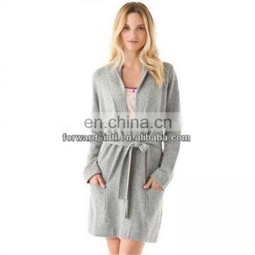 fashion 100% pure cashmere bathrobe