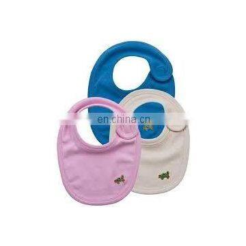 O shape baby bib with snap button available in varity colour