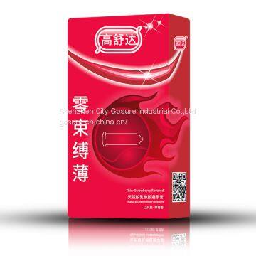 High quality sex products natural latex ultra thin condoms with OEM service