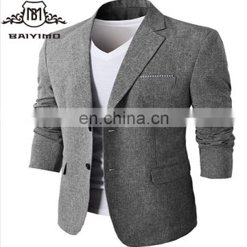 2017 New Fashion Slim Fit Casual One Button Flap Pockets Blazer