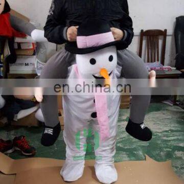 HI snowman ride on costume adult carrying man costume