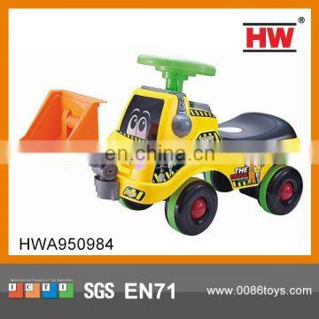 New Design Cartoon Kids Engineering A Bulldozer Baby Car Prices Yellow Color