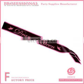 Cheap Drama Queen Satin Pageant Sash 100 polyester sash