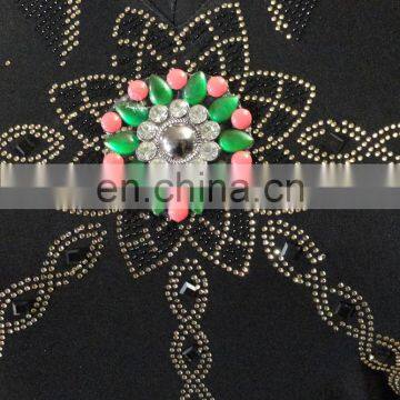 Women African Style Abaya / Latest Black And Golden Diamond Stone Work Embroidery Burkha/ Latest New York Fashion (dubai Abaya) photo-3