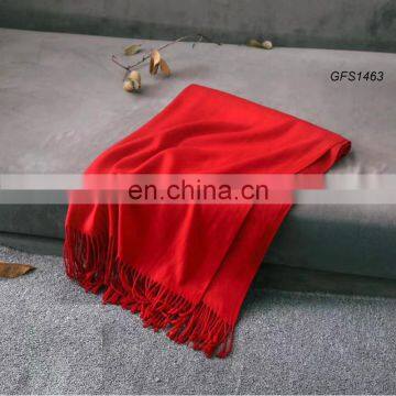 Alibaba Golden supplier online order customized solid cashmere scarf