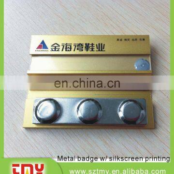 Sequins Decoration and Brass Metal magnetic name badges