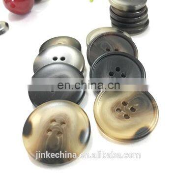 Popular 4-holes Flatback Imitated Horn Resin Men Suit Button photo-2