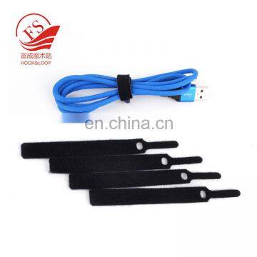 flexible low profile hook to loop ultra thin cable ties holder