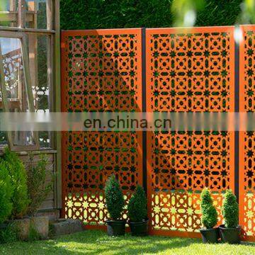 Unique design decorative partition wall panel in corten