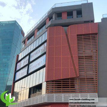 China supplier exterior pvdf aluminum facade panels perforated metal cladding external