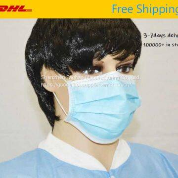 Disposable Mask, Breathable Earloop Mouth Cover Face Mask, Bloking Dust Outdoor Part non-Medical, Comfortable Non-woven 3-Layer Masks