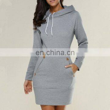LAITE D2135 Autumn Plus Size Hoodies Dress for Women Custom Oversized Women's Hoodies Casual Dress photo-4