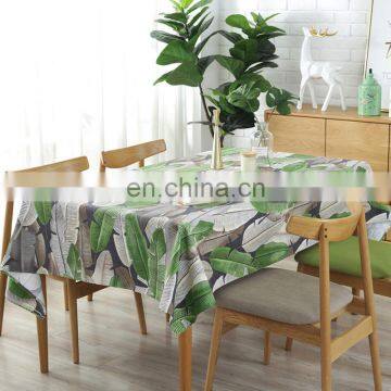 New Product Table Cloth Leaves Printed Hotel Table Cloth Rectangle Table Cloth photo-2